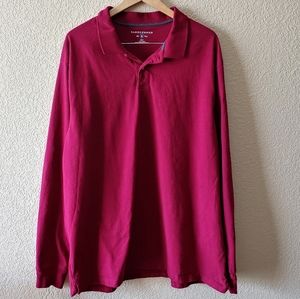 Men's Maroon 3XLT Long Sleeve Polo
